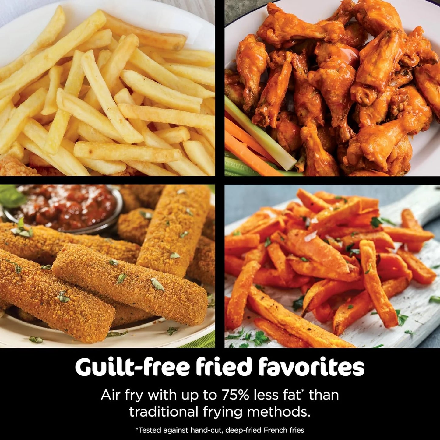 Ninja Foodi 6-in-1 FlexBasket Air Fryer with 7-QT MegaZone & Basket Divider for Large Proteins & Full Meals, Smart Finish Cook 2 Foods 2 Ways, Family Sized Capacity, Air Fry, Roast & More