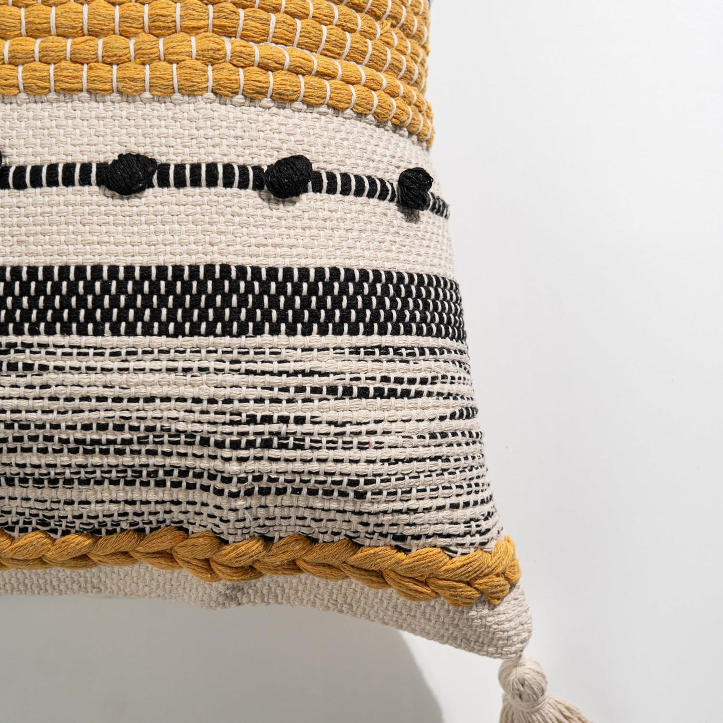 Blue Boho Decorative Throw Pillow Cover 20x20