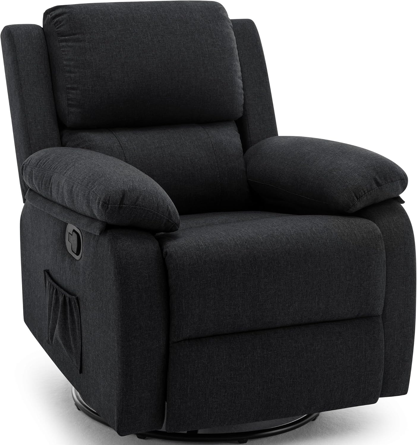 Reclining rocking chair 360 degree rotating fabric sliding reclining chair