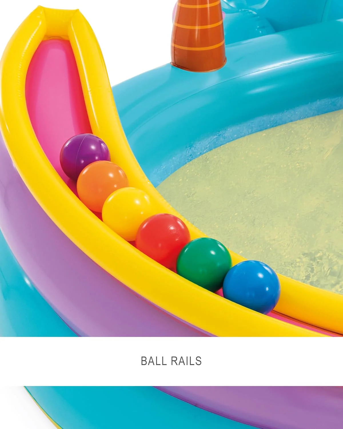 Intex 96" x 78" x 28" Inflatable Jungle Adventure Play Center Spray Kiddie Pool - Backyard Kids Water Slide, Outdoor Blow-Up Splash Pad for Toddlers