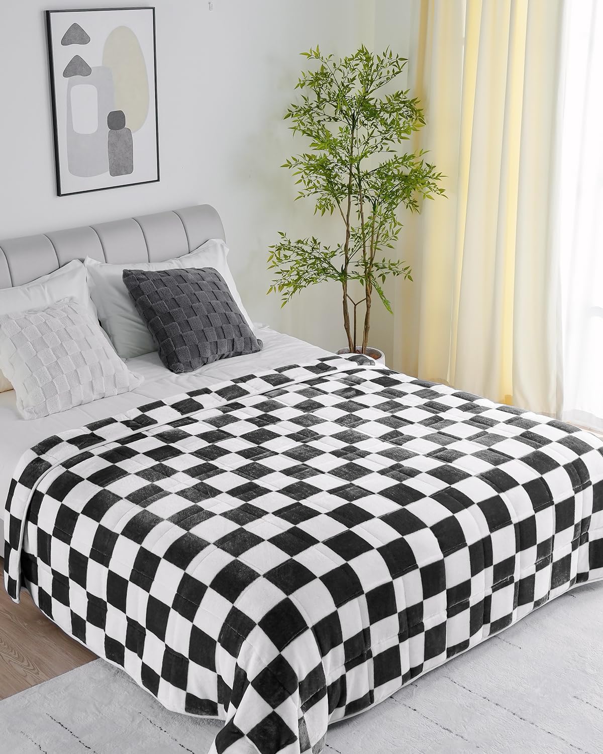 Weighted Blanket Queen Size 15lbs 60x80 inches with Soft Plush Fleece