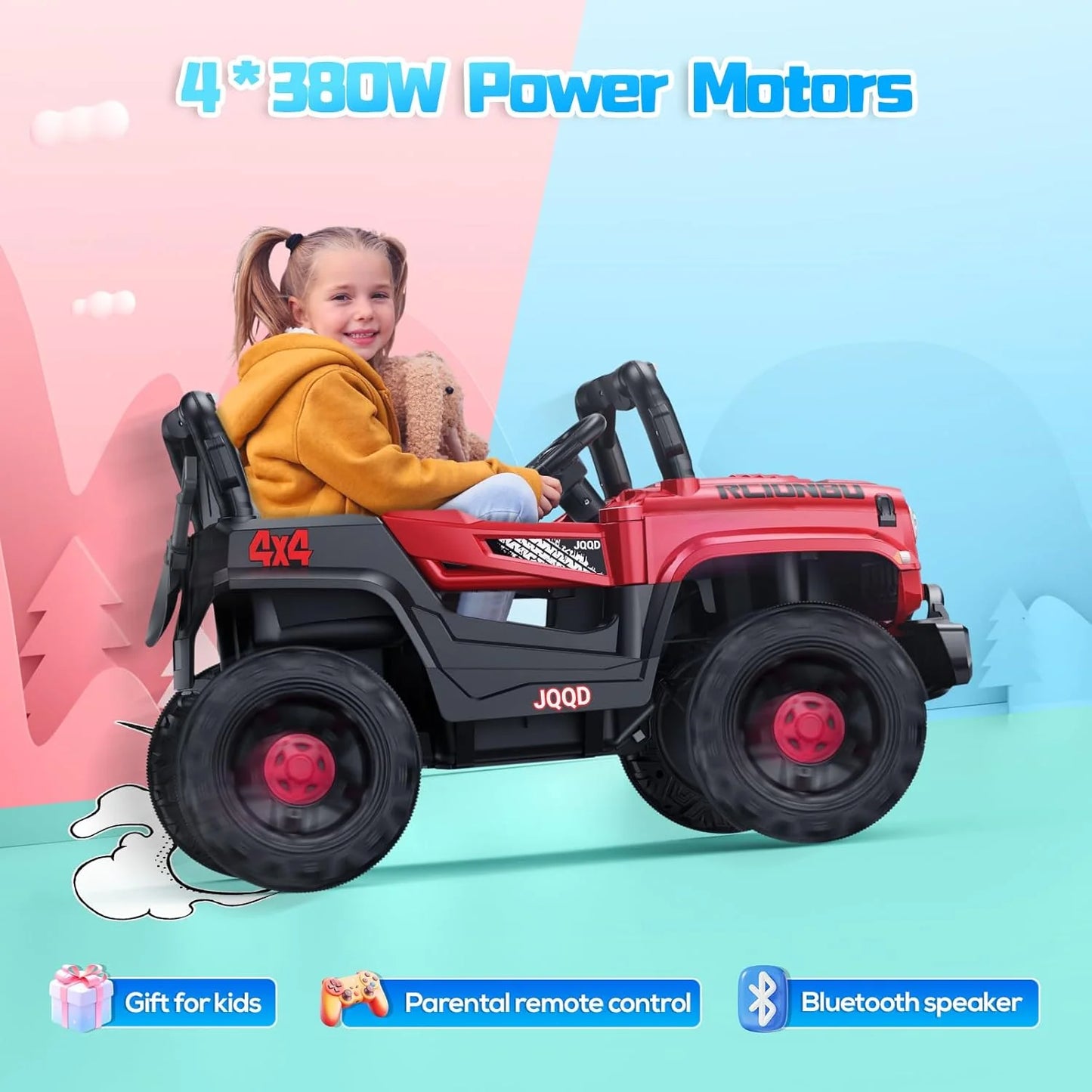 SEALIGHT 12V Children's Driving Truck Model 380 Watt Motor Emergency Braking Function
