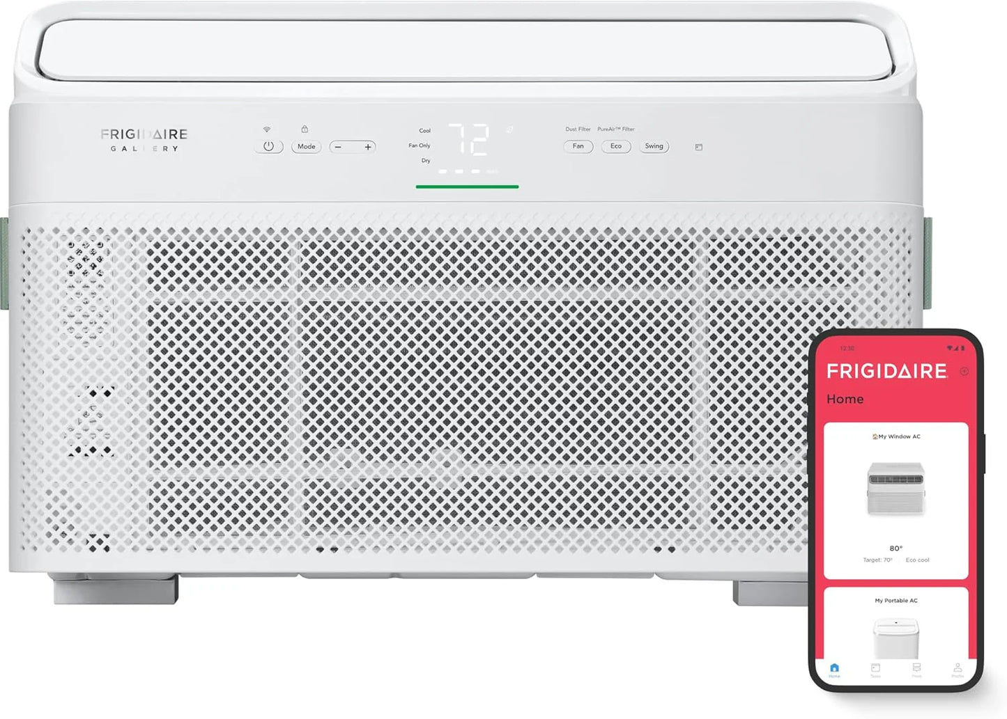 Frigidaire GHWQ103WC1 Inverter Quiet Temp Room Air Conditioner, 10,000 BTU with Wi-Fi Connected, Works with Alexa, Energy Star Certified, Easy-to-Clean Washable Filter, in White