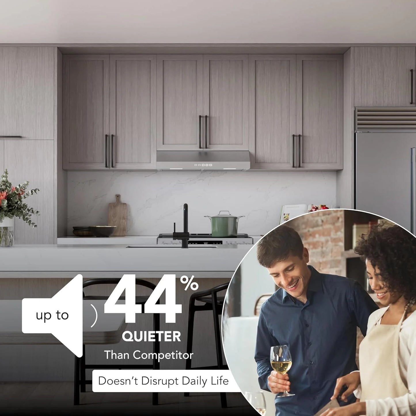 Broan-NuTone Three-Speed Glacier Undercabinet Range Hood with LED Light, ADA Compliant