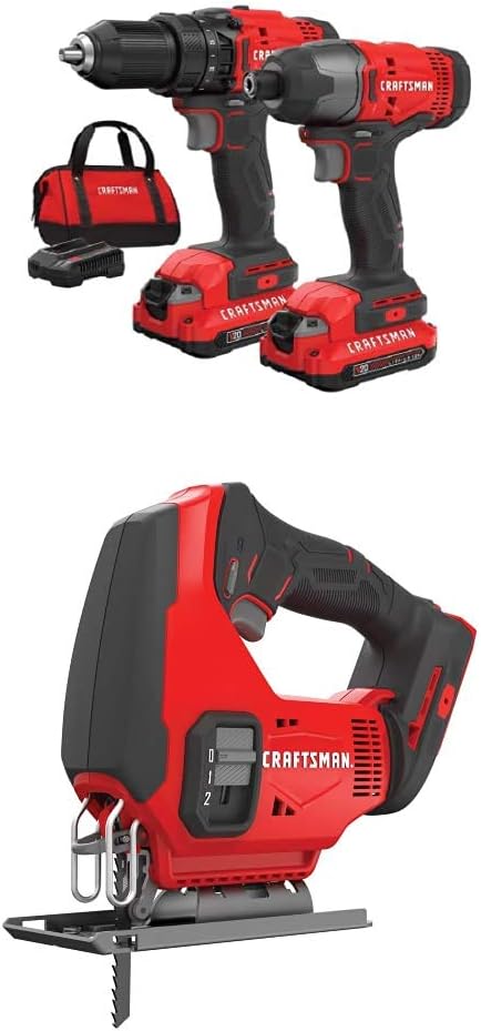 V20 MAX Cordless Drill and Impact Driver, Power Tool Combo Kit with 2 Batteries and Charger (CMCK200C2AM)