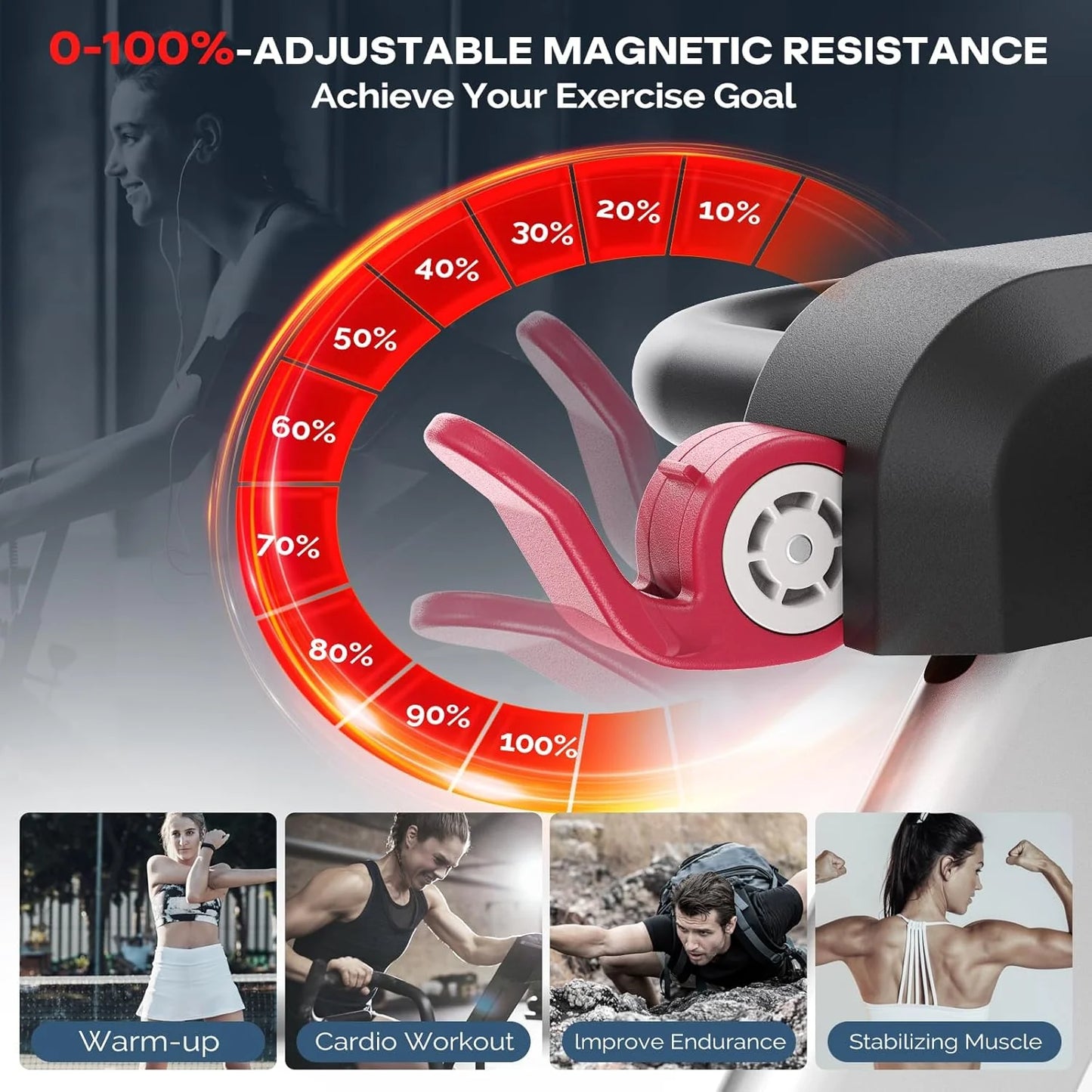 Sperax Exercise Bike, Stationary Bikes for Home, Indoor Cycling Bike, Spin Bike with Comfortable Seat, LED Display