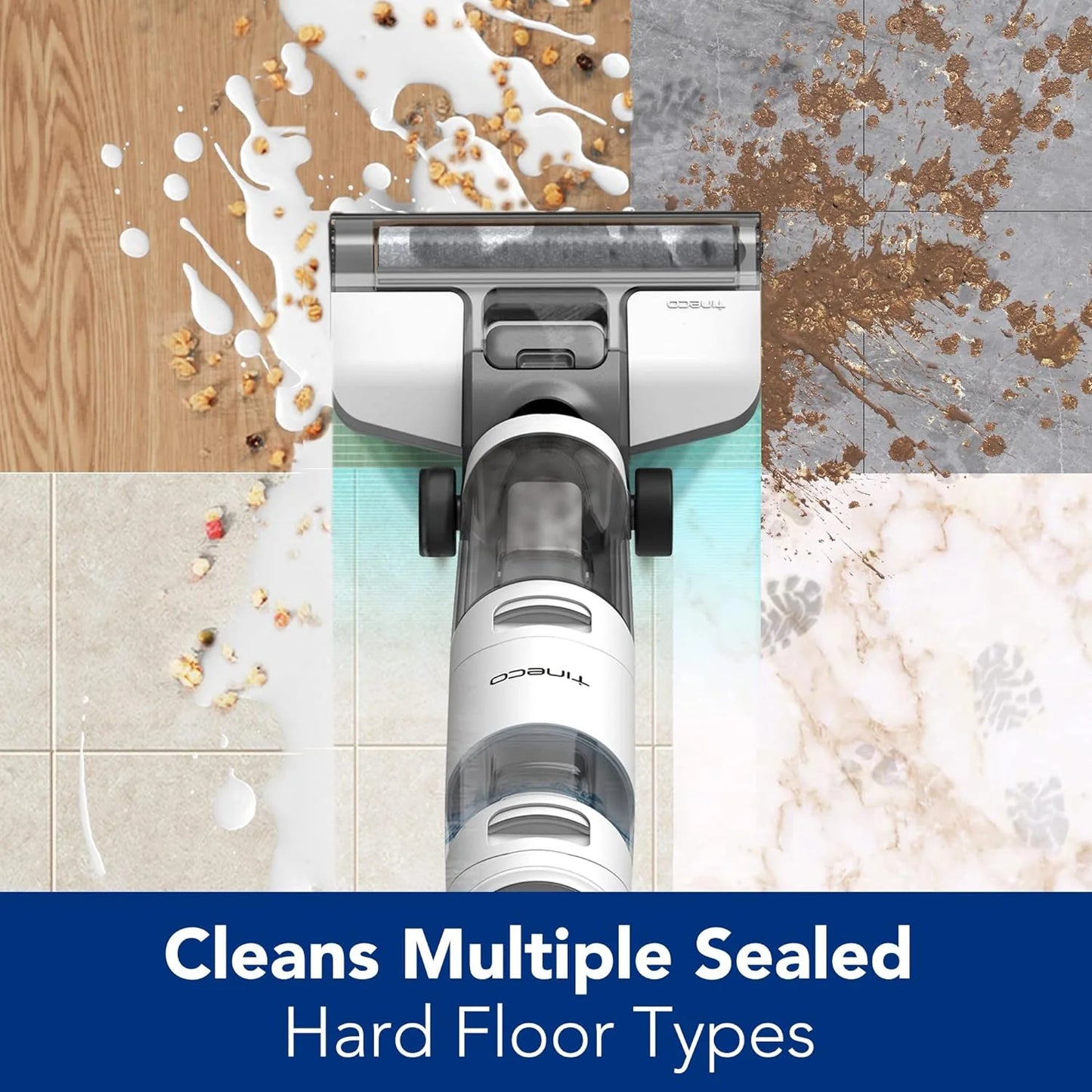 Wet Dry Vacuum Cordless Floor Cleaner and Mop One-Step Cleaning for Hard Floors