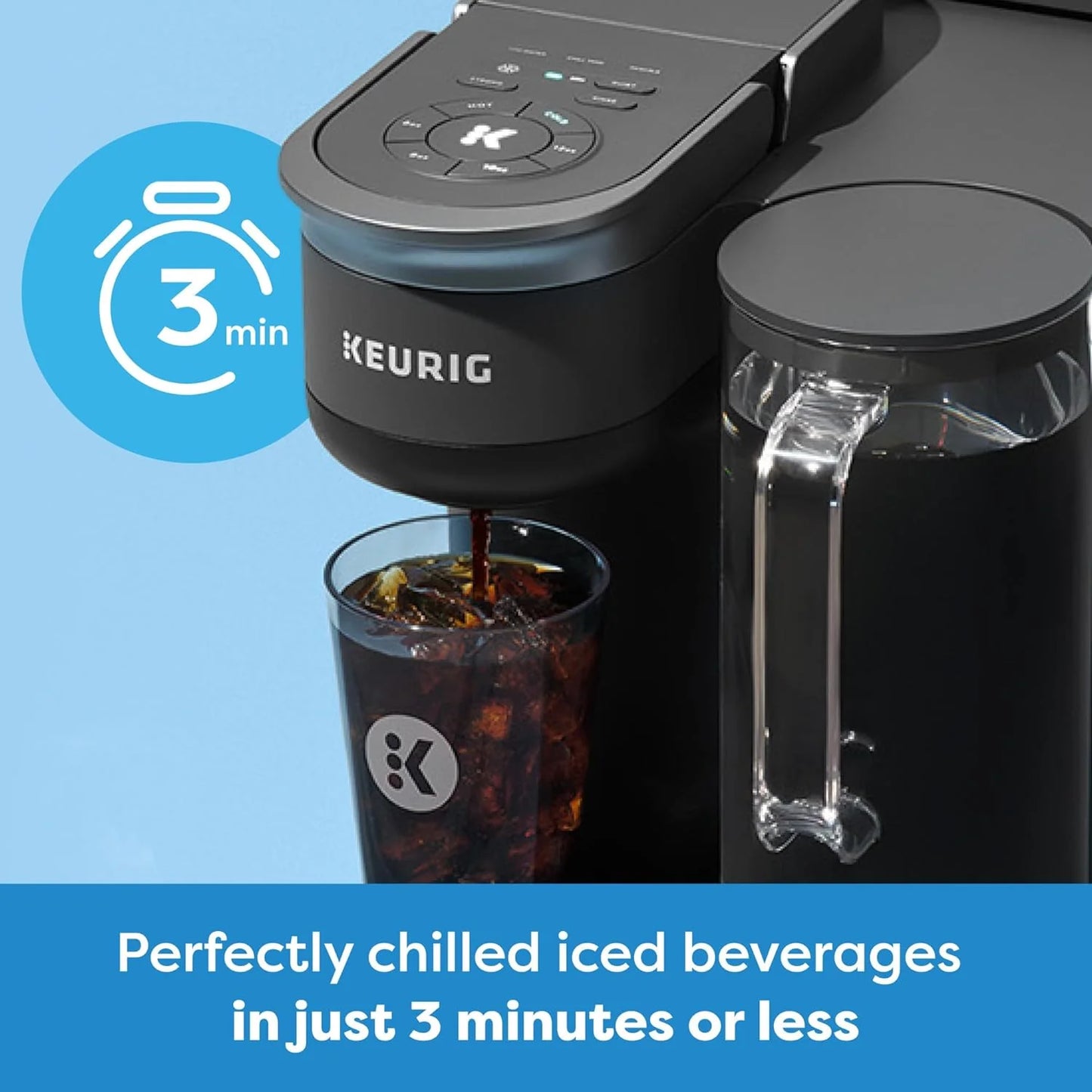 K-Brew+Chill Iced and Hot Single-Cup Coffee Maker with 70-ounce Removable Water Tank