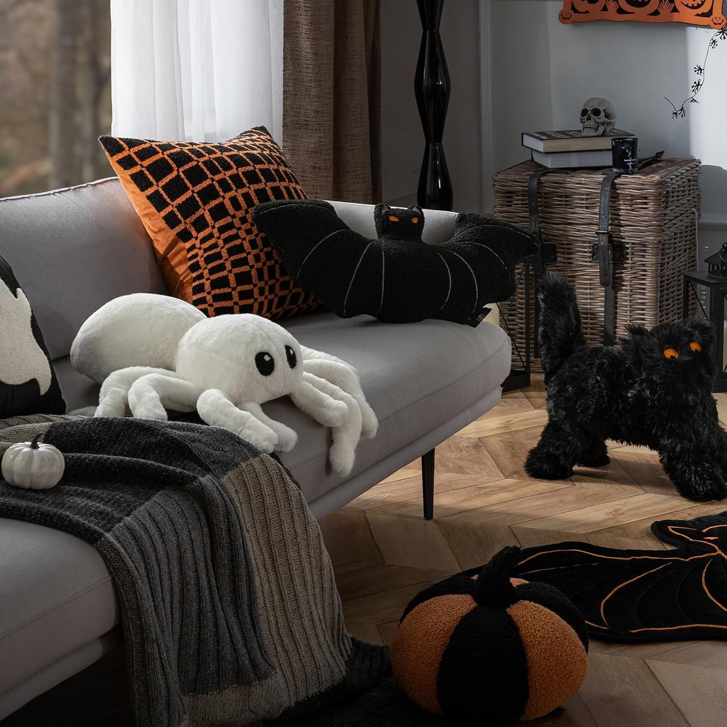Halloween Spider Shaped Throw Pillow