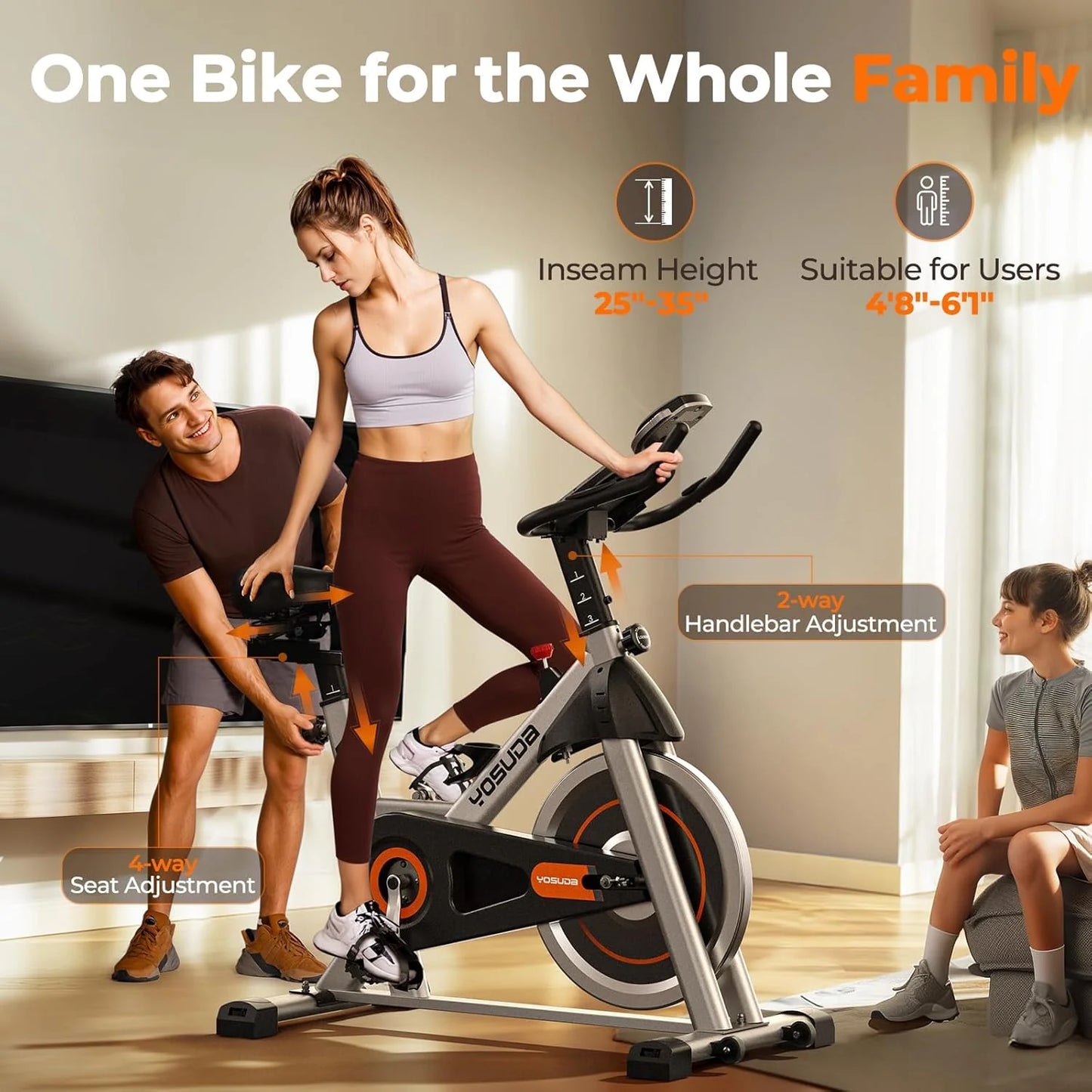Arita brand fitness bicycle Home fixed fitness treadmill Low noise design, tablet stand
