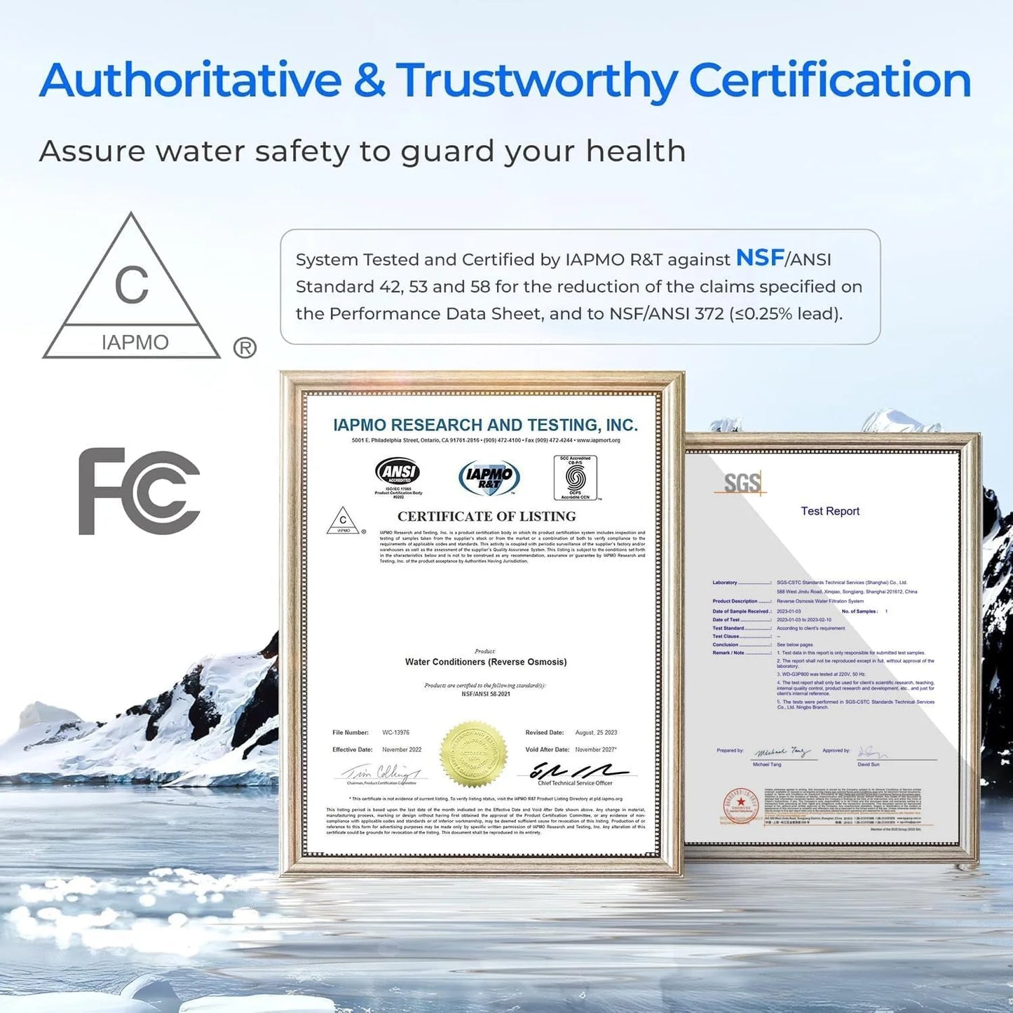 Waterdrop G3P600 reverse osmosis system Water filter Intelligent LED faucet