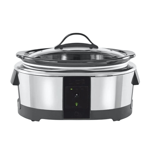 6 Quart Programmable Slow Cooker and Food Warmer Works with Alexa, Stainless Steel (2139005)