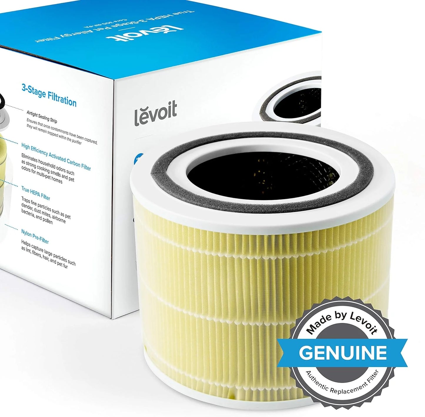 Air Purifier for Bedroom Allergies and Pet Hair, 56W High Torque Motor