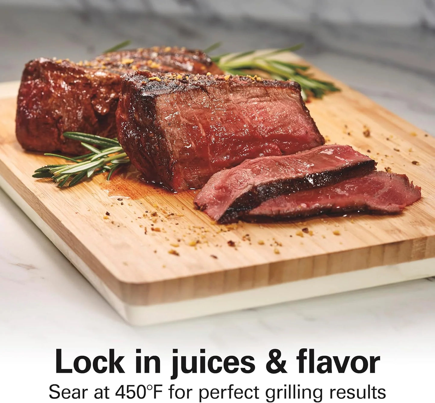 Indoor electric grill with viewing window, adjustable to 450°F, serves 6 people