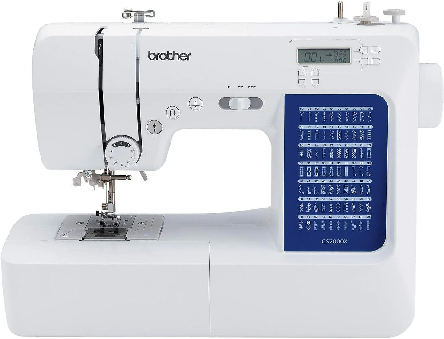 Brother CS7000X Computerized Sewing and Quilting Machine, 70 Built-in Stitches, LCD Display, Wide Table, 10 Included Feet