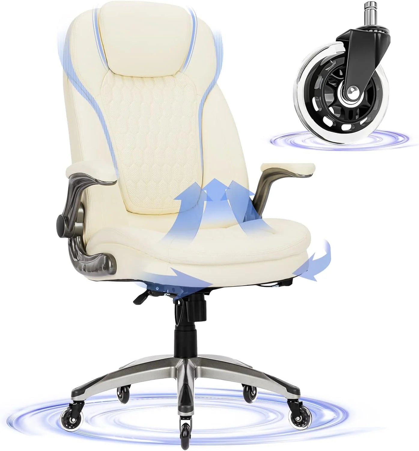 Executive Office Chair Computer Desk Chair Swivel Home Office Chair Upgraded Casters