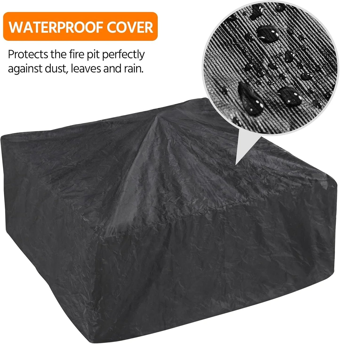 Yaheetech Multifunctional Fire Pit Table 32in Square Metal Firepit Stove Backyard Patio Garden Fireplace for Camping, Outdoor Heating, Bonfire and Picnic