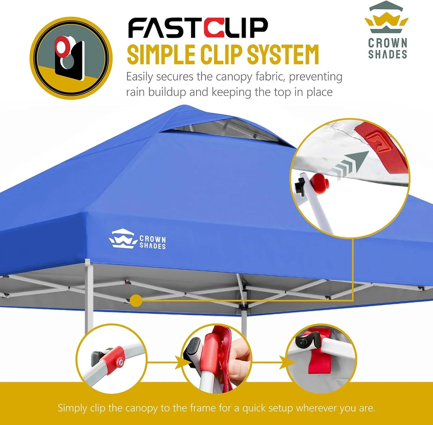 10x10 Pop-Up Awning - One-Click Installation Beach Tent - Outdoor Sunshade Silver Coated Top, 3 Heights and 4 Sand Pockets