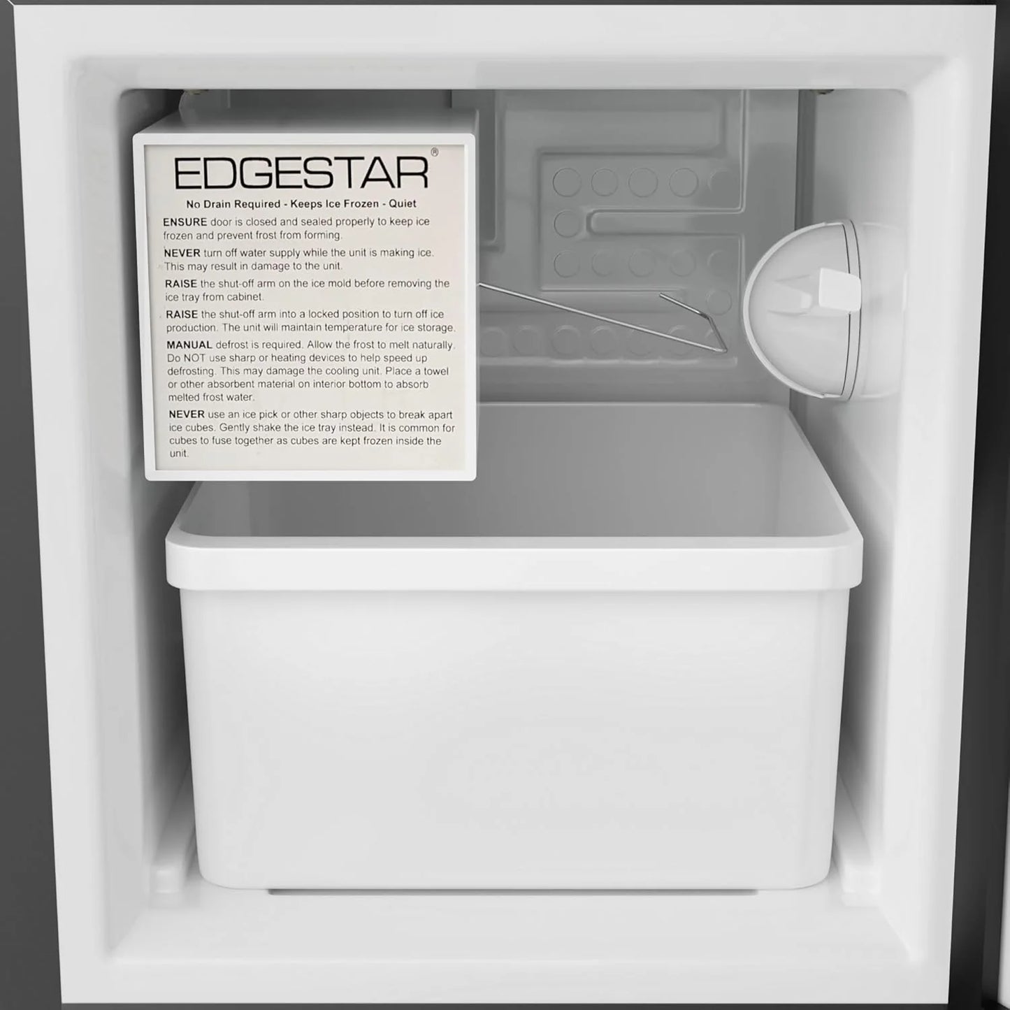 EdgeStar IB121 15 Inch Wide 12 Lbs. Capacity Built-In Ice Maker with 15 Lbs. Daily Ice Production - Stainless Steel