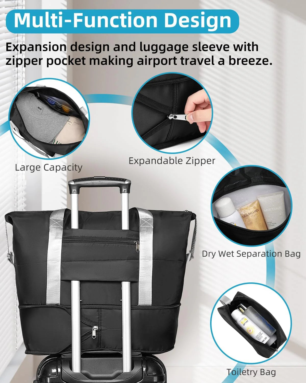 6-piece luggage set, expandable hardshell suitcase set with spinner wheels, lightweight rolling luggage set