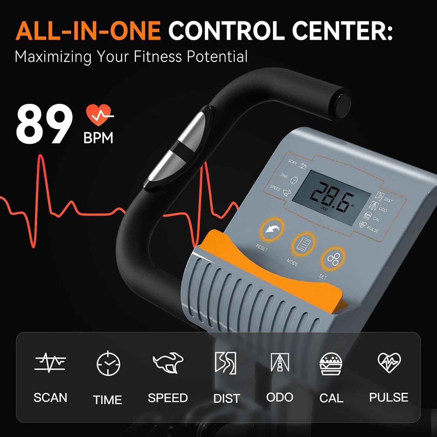 Foldable Exercise Bike Stationary Bikes for Home, 5 IN 1 Indoor Workout Bike, Cycling Bike with 16-Level Quiet Magnetic Resistance, 6.6 LBS Flywheel and 300LBS Capacity, 2025 Designed 817 X-bike