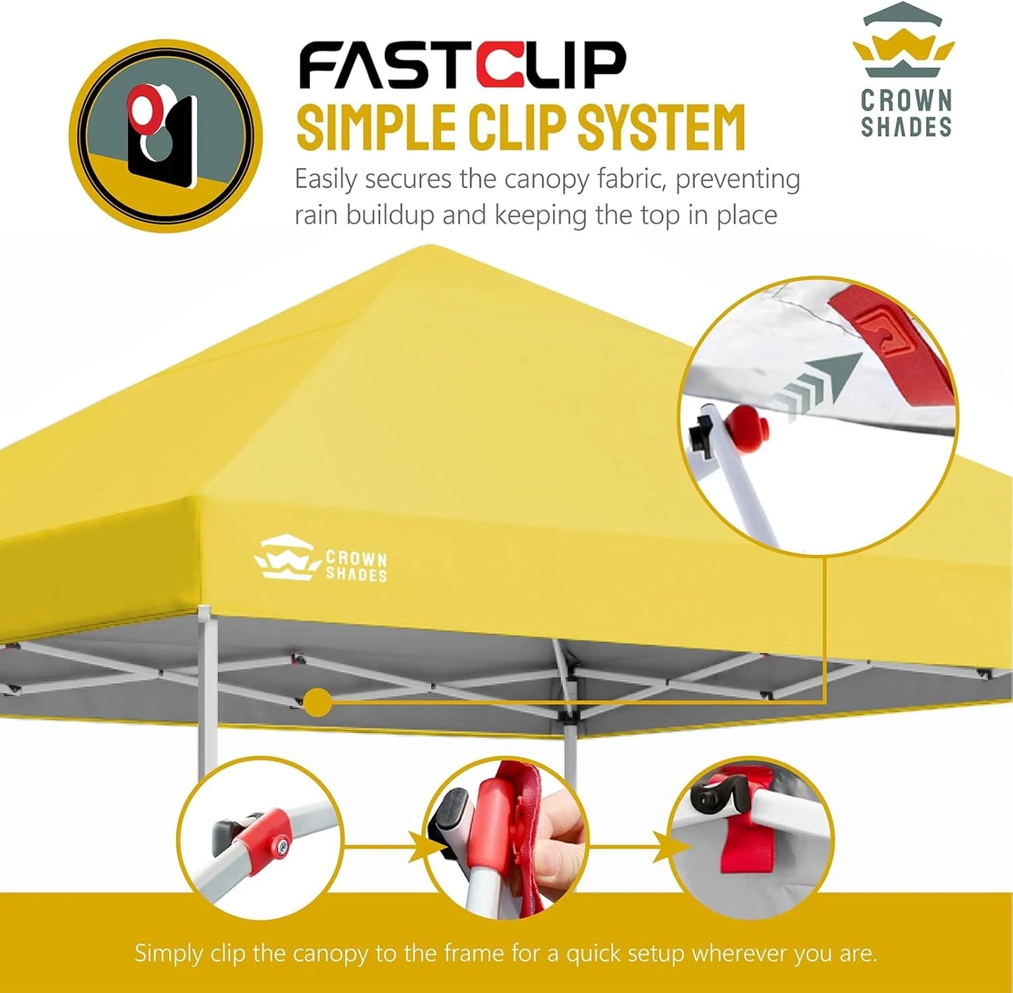 10x10 Pop-Up Awning - One-Click Installation Beach Tent - Outdoor Sunshade Silver Coated Top, 3 Heights and 4 Sand Pockets