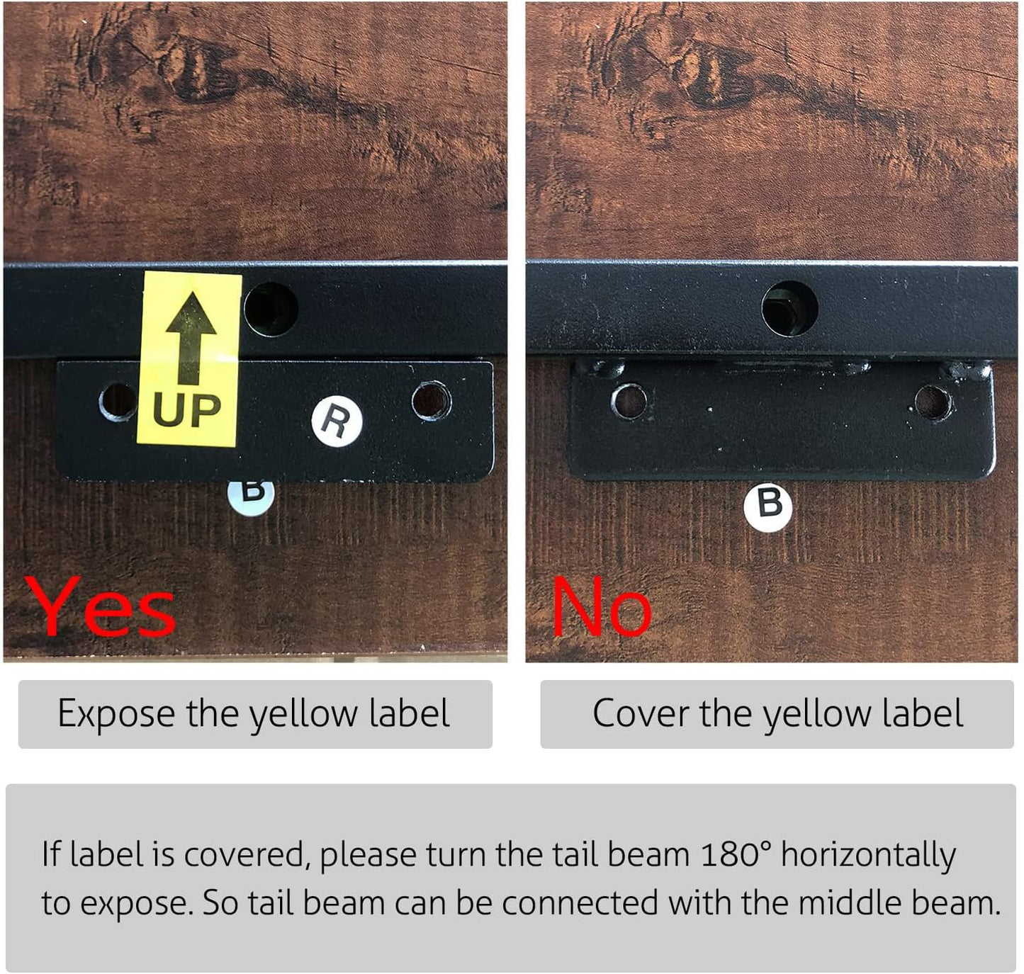 SHA CERLIN 14 Inch Full Size Metal Platform Bed Frame with Wooden Headboard and Footboard, Mattress Foundation, No Box Spring Needed, Large Under Bed Storage, Non-Slip Without Noise, Mahogany