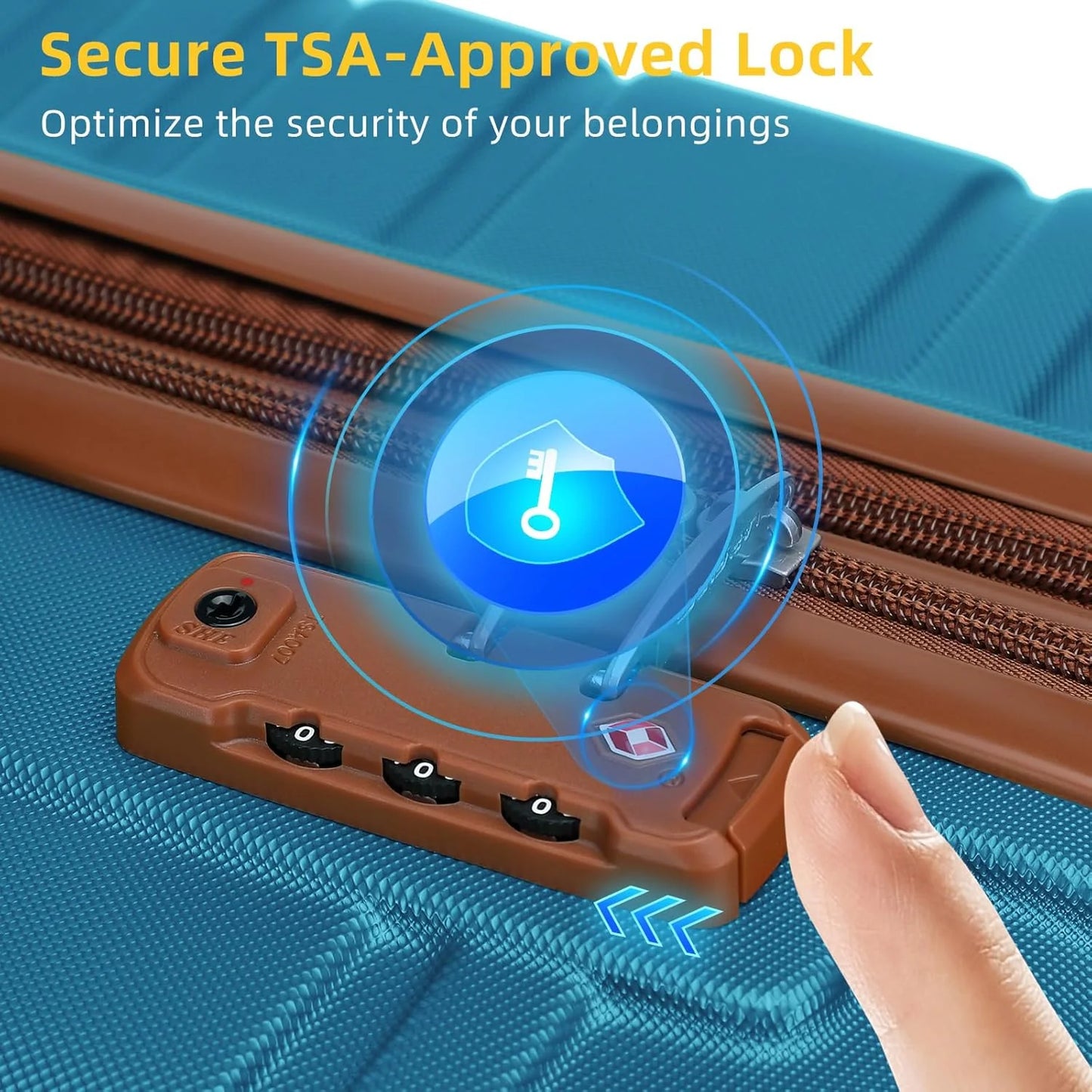 6-piece luggage set, expandable hardshell suitcase set with spinner wheels, lightweight rolling luggage set