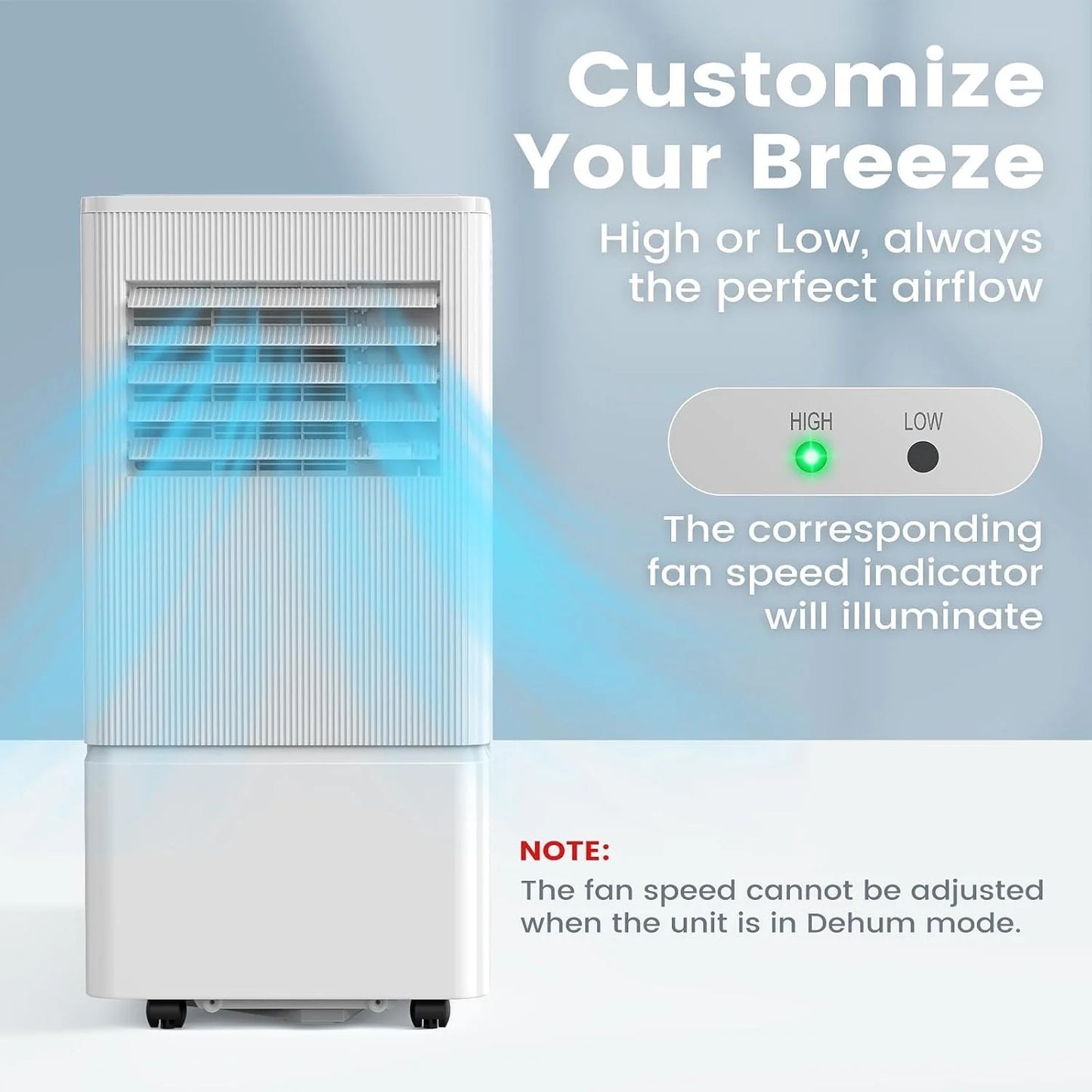 Air Choice Portable Air Conditioner, 10000 BTU Air Conditioner Portable for Room Up to 450 Sq.Ft, Remote Control, 24H Timer, Dehumidifier & Fan Modes, 3-in-1 AC Unit with Window Kit for Home Office