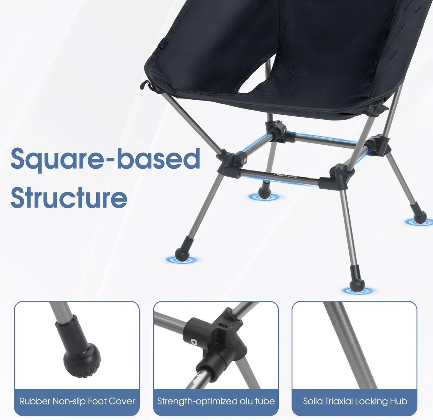 Portable Camping Chair Plus Folding Chair for Backpacking and Hiking
