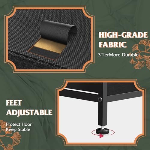 Storage Organizer Unit with 11 Fabric Bins, Storage Drawers Organizer with Steel Frame, Tall Storage Tower Organizaton