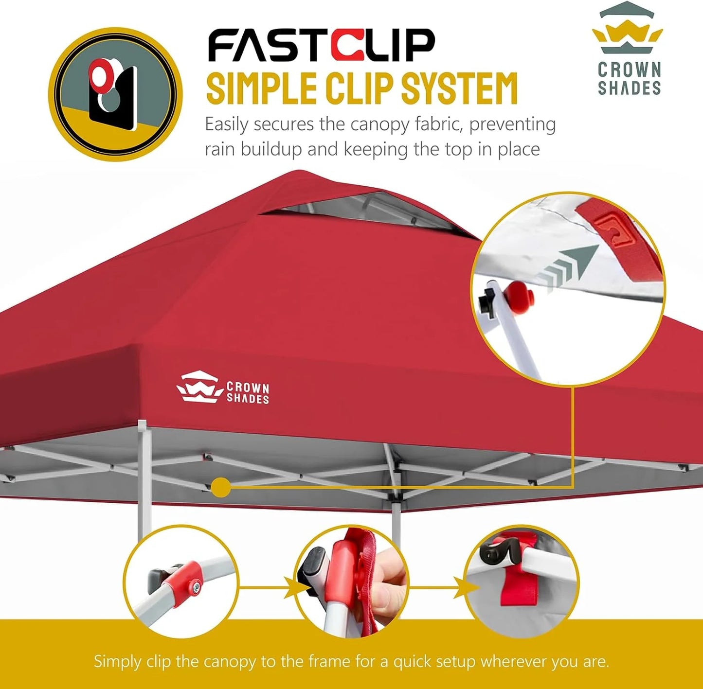 10x10 Pop-Up Awning - One-Click Installation Beach Tent - Outdoor Sunshade Silver Coated Top, 3 Heights and 4 Sand Pockets