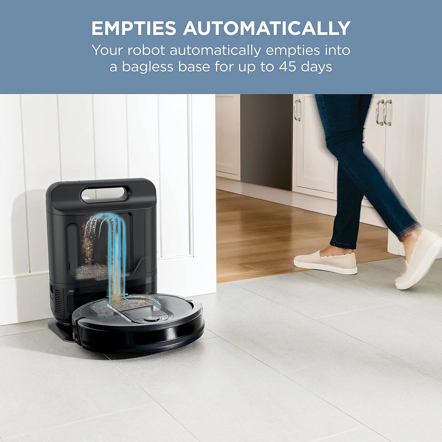 Robot Vacuum & Mop Combo, Powerful Suction, Matrix Plus, 60-Day Debris Capacity, HEPA Bagless Self Empty Base, Sonic Mopping, Home Mapping for Pet Hair - Carpets & Hardfloor, AV2610WA