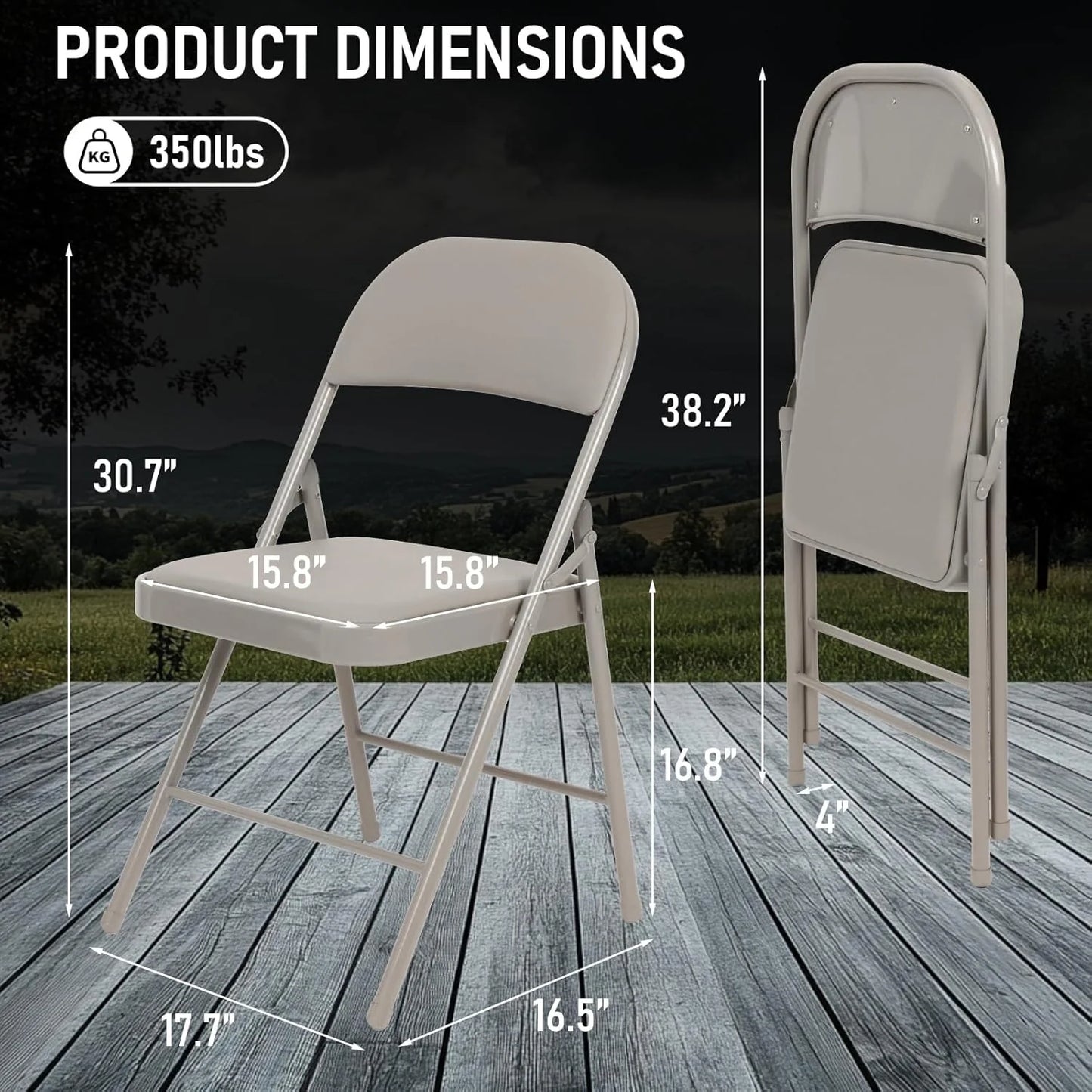 6 Pack Black Folding Chairs with Leather Chairs for Indoor and Outdoor Events Office Wedding Party Upholstered Chairs