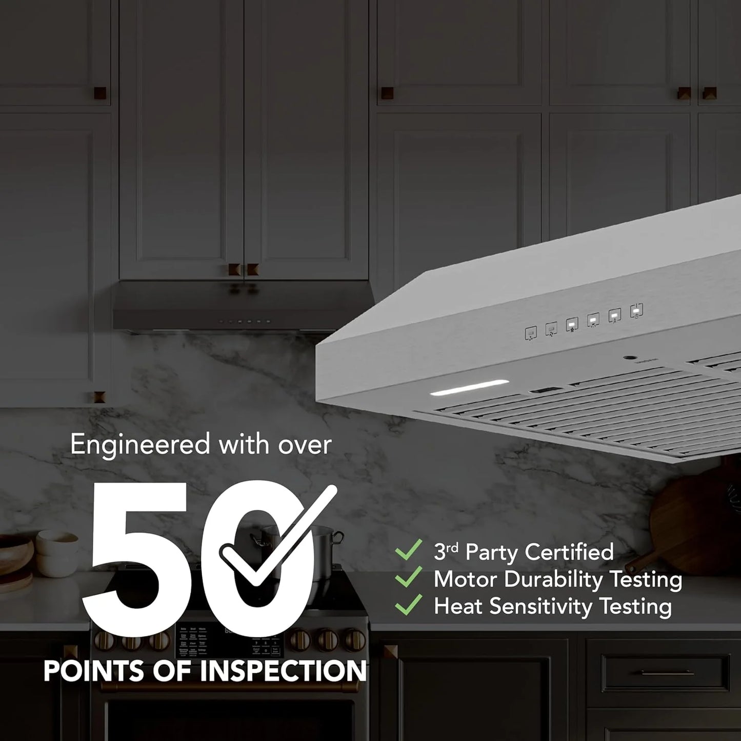 Broan-NuTone Three-Speed Glacier Undercabinet Range Hood with LED Light, ADA Compliant