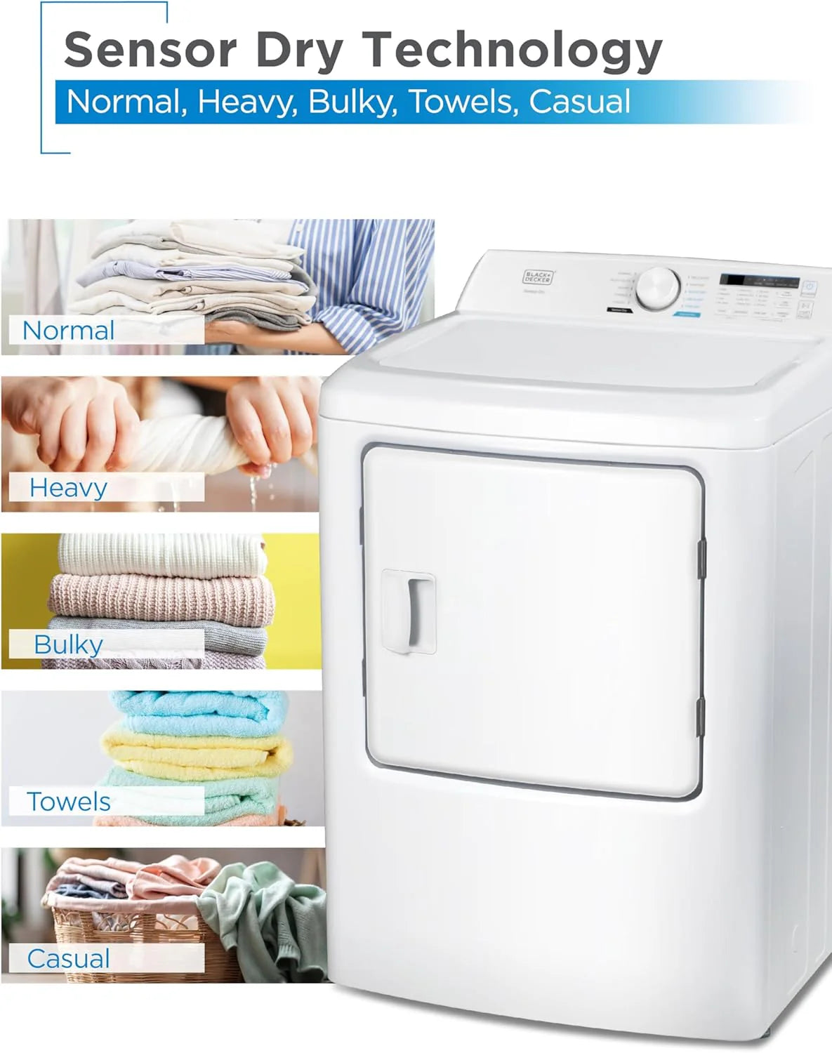 Compact Clothes Dryer, 1.5 Cu. Ft. 850W Electric Dryer, 120V Vented Portable Dryer with Stainless Steel Drum, for 5.5 lbs. of clothing for Standard Wall Outlet