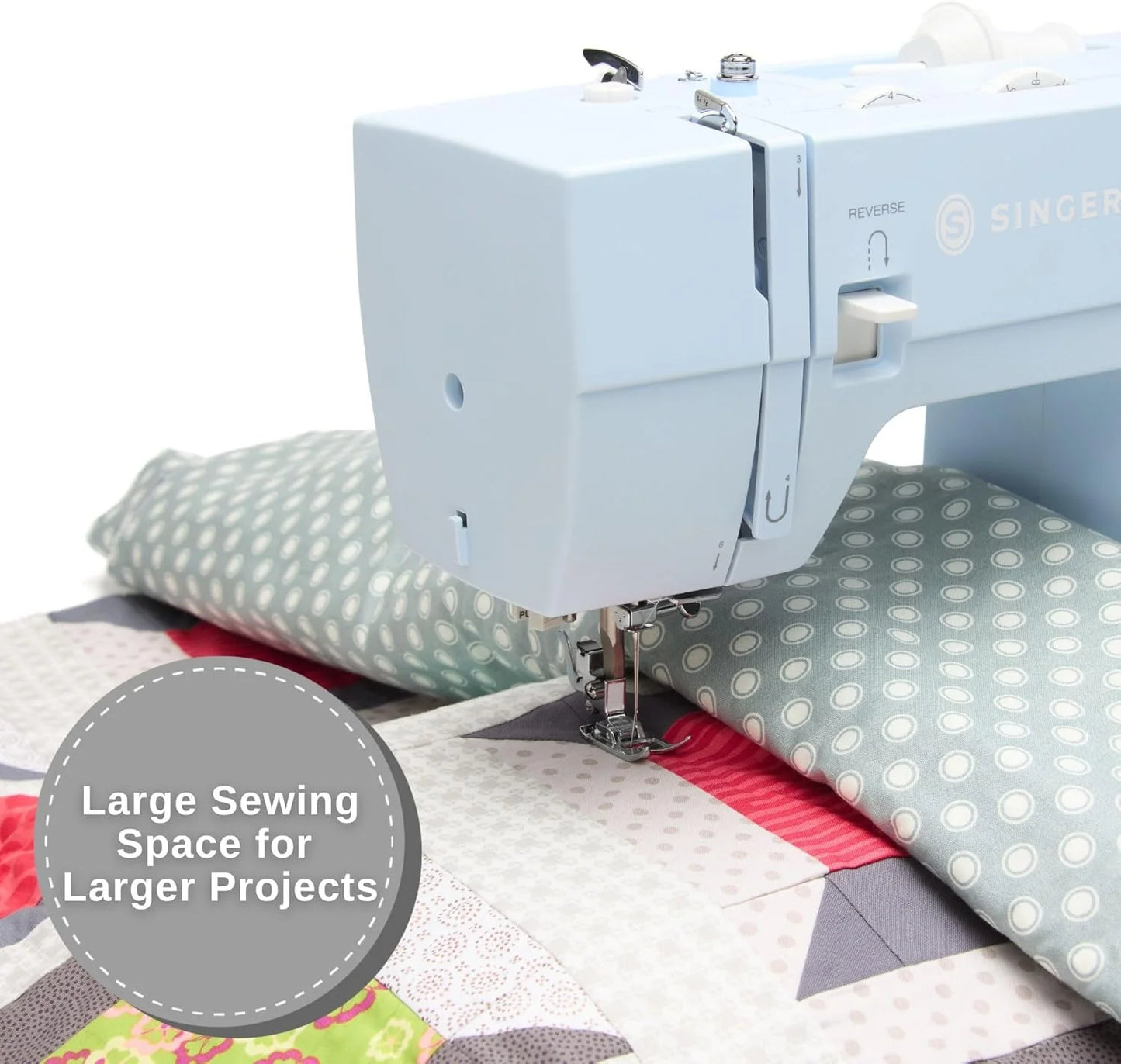 Heavy-Duty 4423 High-Speed Sewing Machine (Includes Accessory Kit) 97 Stitches One-Step Buttonhole