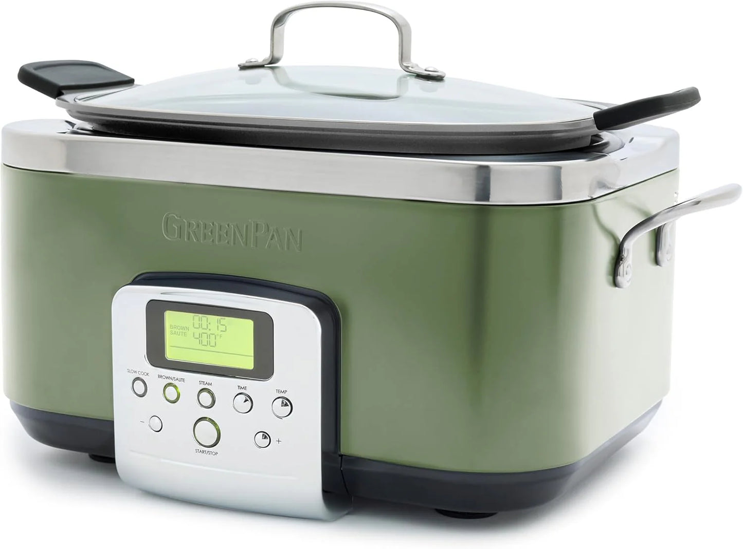 8-in-1 Programmable 6QT Electric Slow Cooker with Dishwasher-Safe Lid and Removable Base