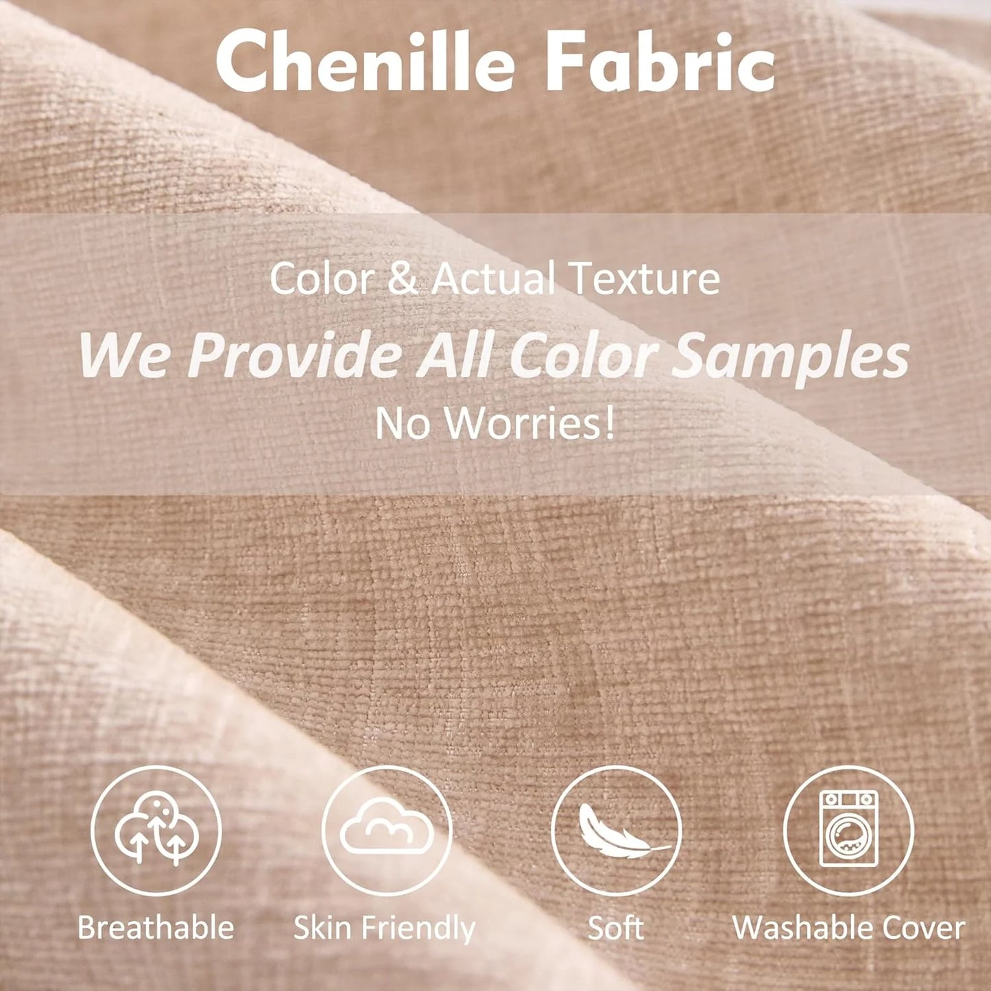 108 Inch U Shape Sofa, Sectional Sofa, Comfortable Cloud Sofa with Removable Footstool, Living Room Deep Seat Sofa, Linen, Beige