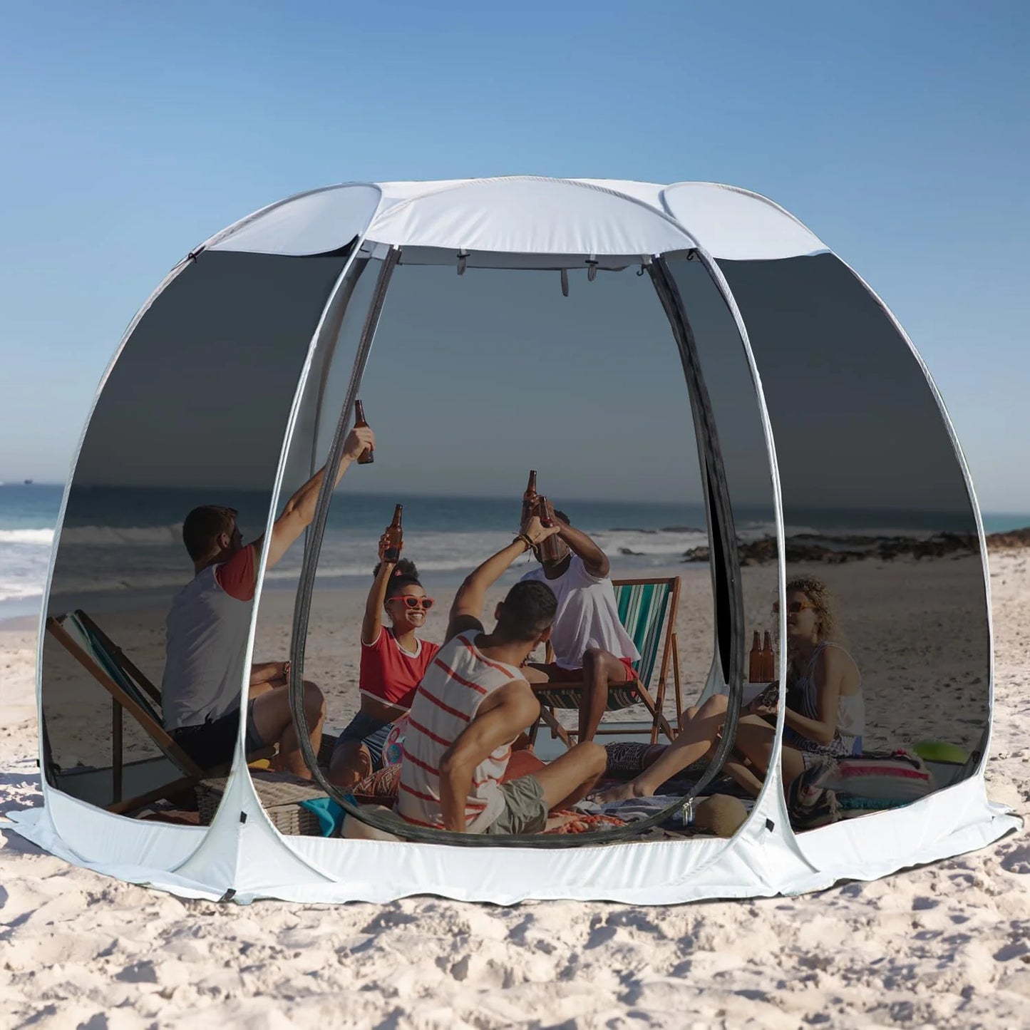 Pop Up Screen House Gazebo Tent with Mosquito Netting Sides