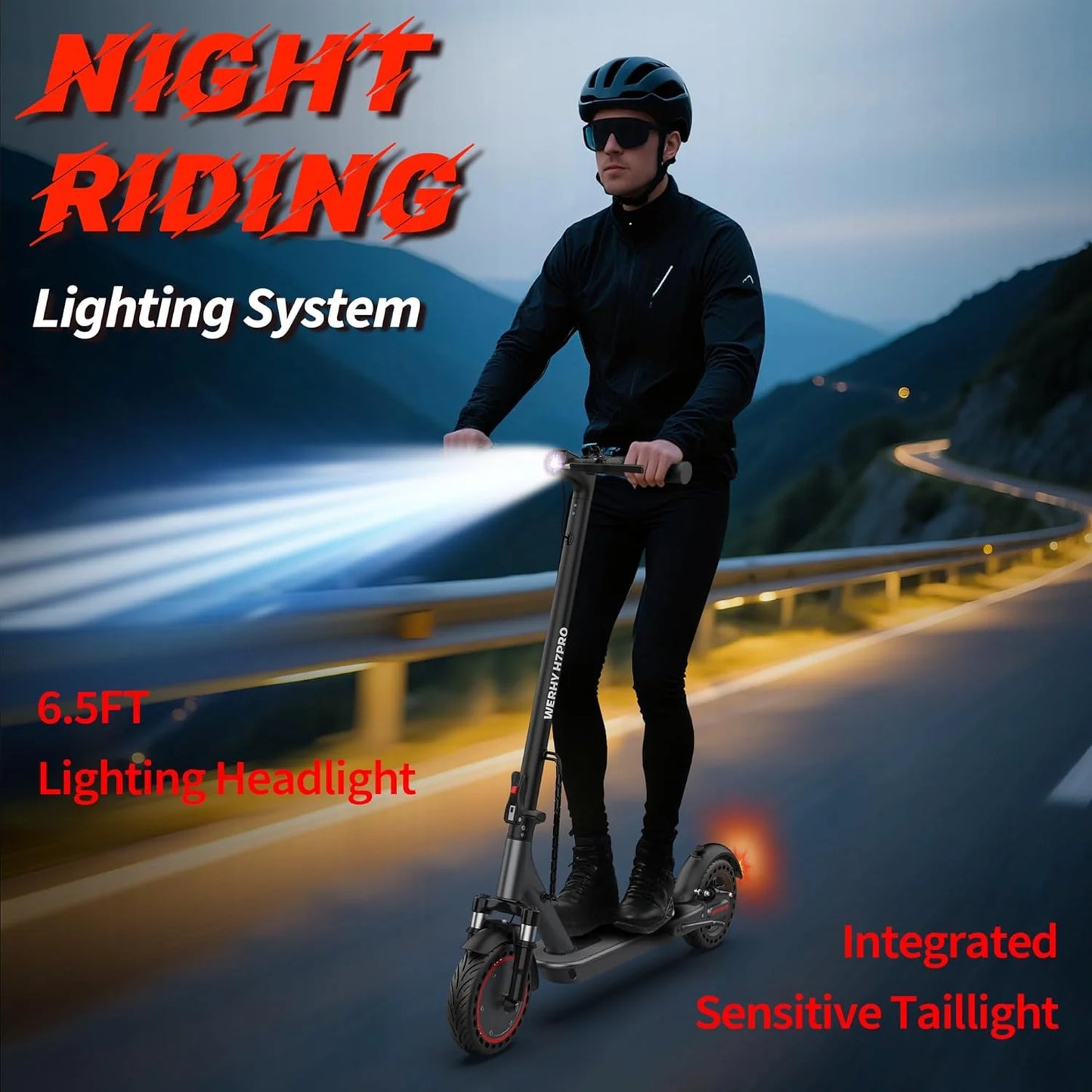 Electric Scooter, 350W/500W Motor, Top Speed 19/22 mph, Max 16/23/28Miles Ranges, Foldable E Scooter for Adults