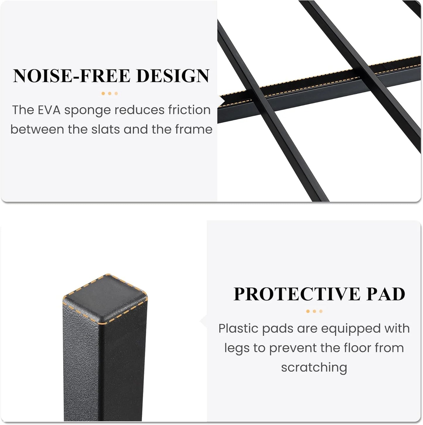 SHA CERLIN 14 Inch Full Size Metal Platform Bed Frame with Wooden Headboard and Footboard, Mattress Foundation, No Box Spring Needed, Large Under Bed Storage, Non-Slip Without Noise, Mahogany