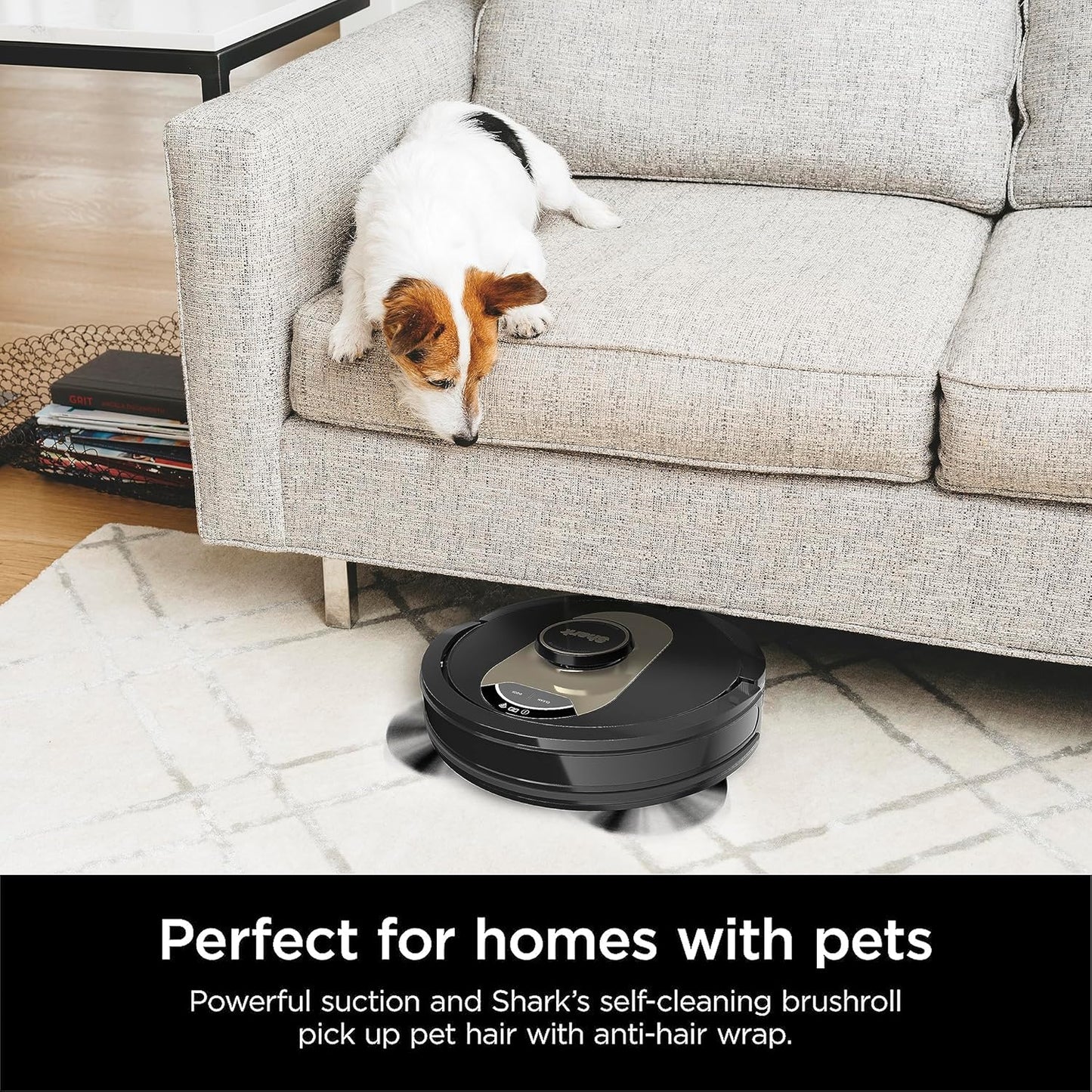 AI Robot Vacuum with XL HEPA Self-Empty Base, Bagless, 60-Day Capacity, LIDAR Navigation, Perfect for Pet Hair, Compatible with Alexa, Wi-Fi Connected, Carpet & Hard Floor, Black
