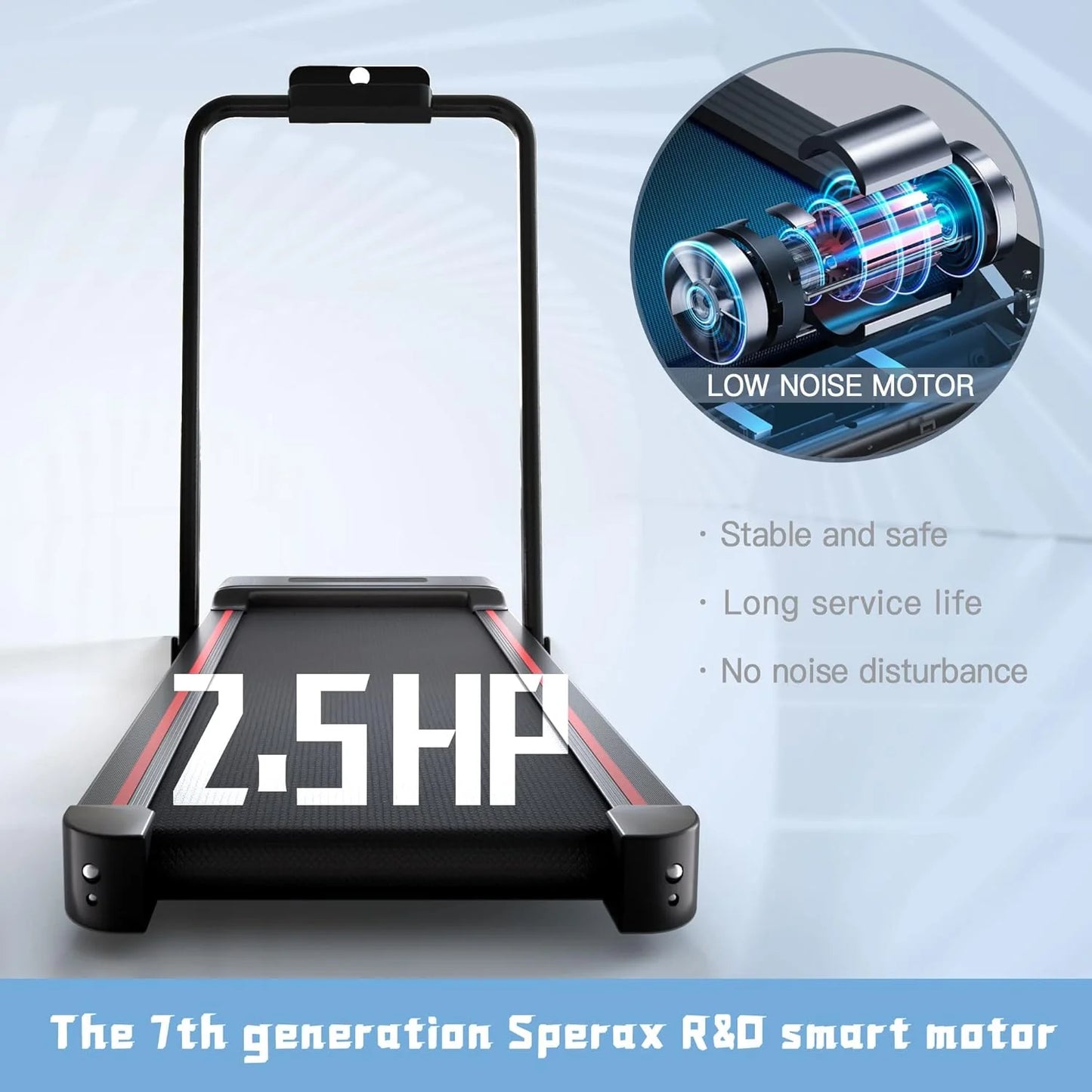 Sperax Walking Vibration Pad with APP, 3 in 1 Under Desk Treadmill, 2.5HP Low Noise Walking Treadmill Pad with Remote Control,Portable Treadmills for Home Office