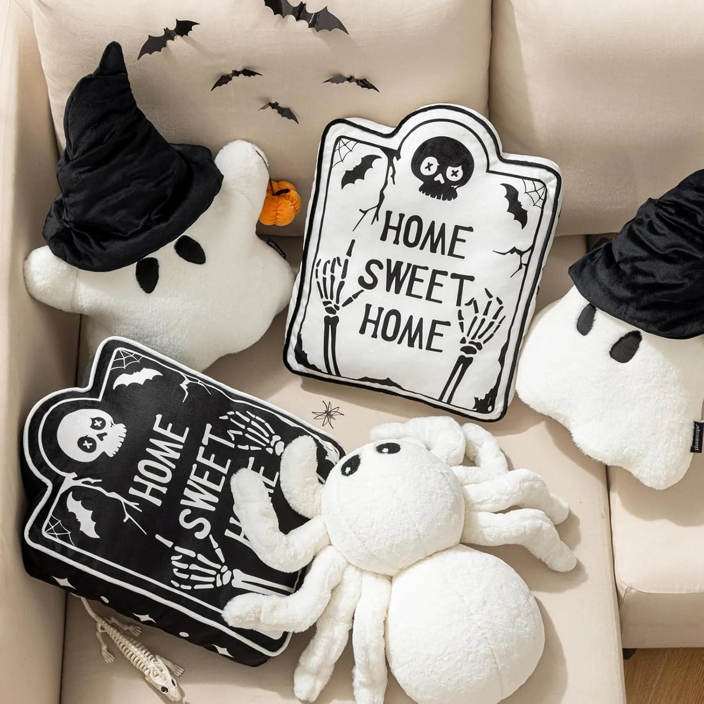 Happy Halloween Shaped Throw Pillow