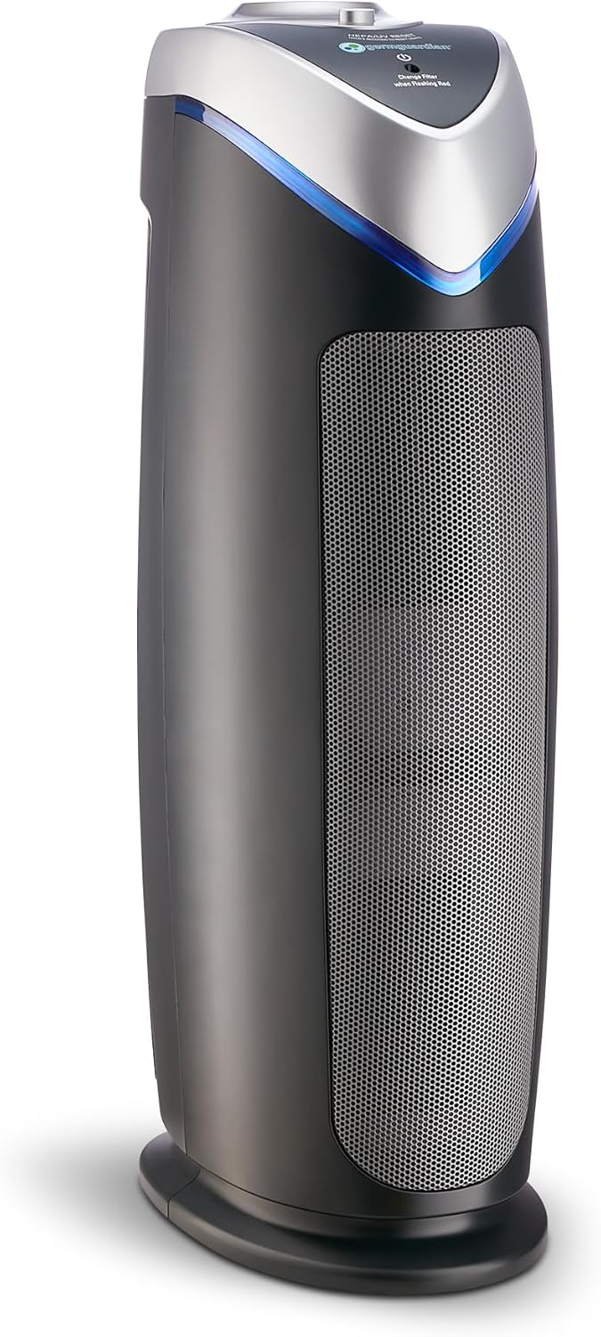 Home air purifier with HEPA pure filter