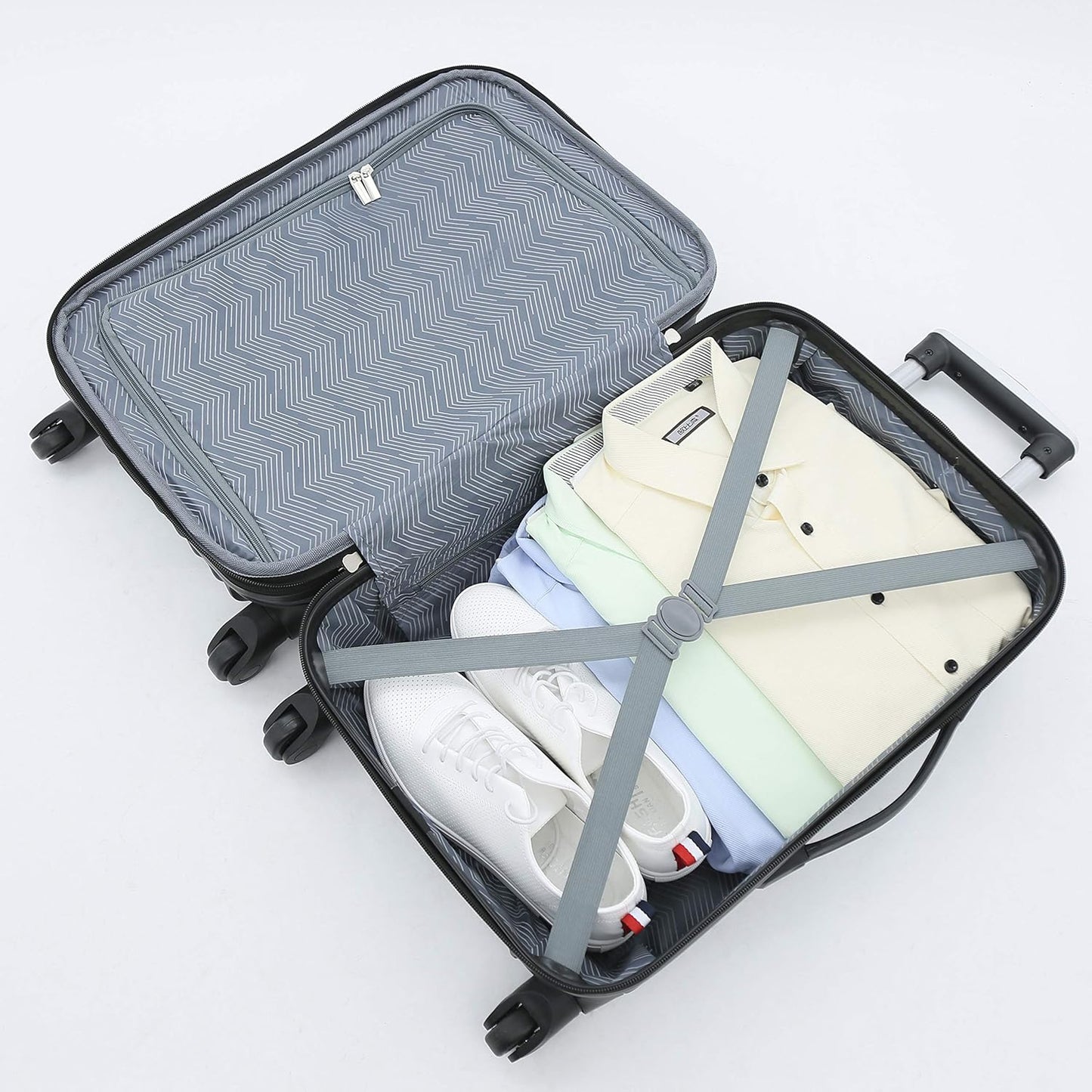 Hardside Travel Luggage, Lilac, Set of 4