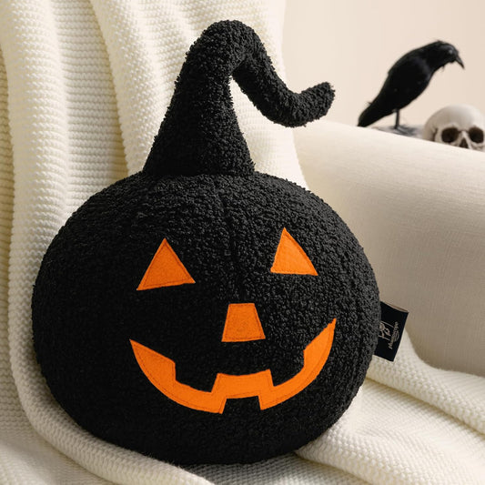 Happy Halloween Pumpkin Shaped Throw Pillow