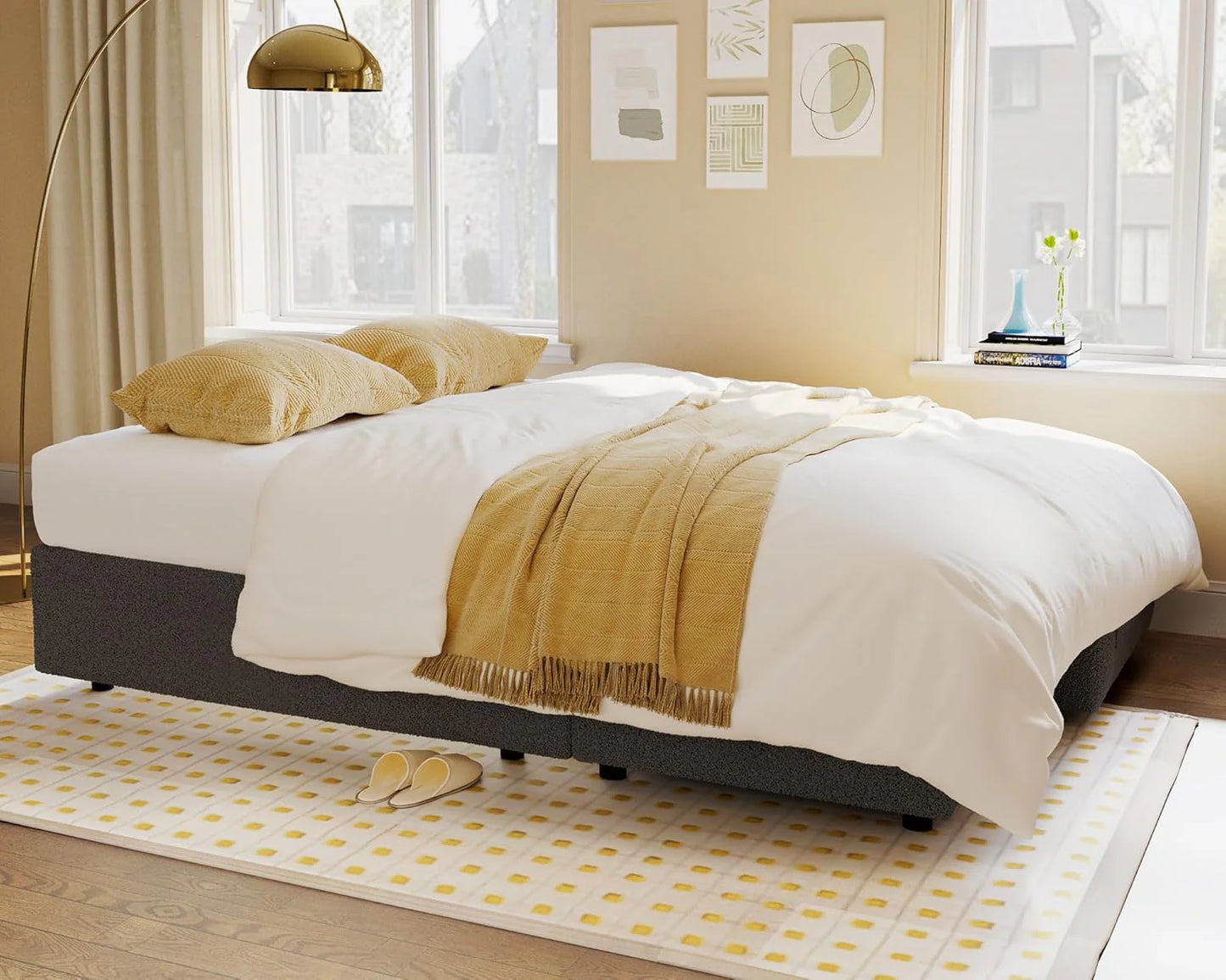 VanAcc Sofa Bed, Sleeper Sofa with Storage Chaise- 2 in 1 Pull Out Couch Living Room, Comfy Sleeper Couch