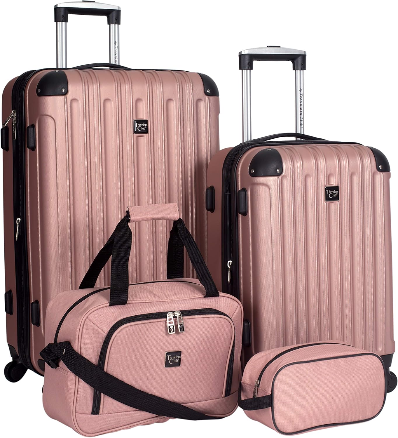 Hardside Travel Luggage, Lilac, Set of 4